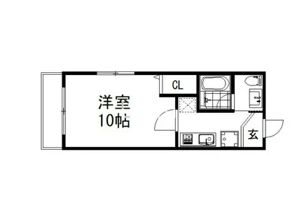 メゾン・エクセル(1K/1階)の間取り写真