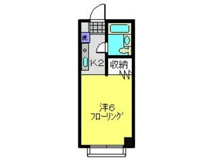 ポートヒルズ(1K/3階)の間取り写真