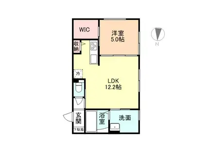 VISTA久方(1LDK/1階)の間取り写真