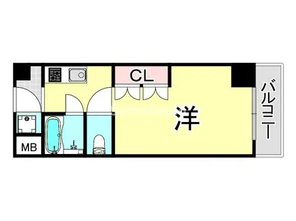 芦屋精道町アネックス(1K/2階)の間取り写真
