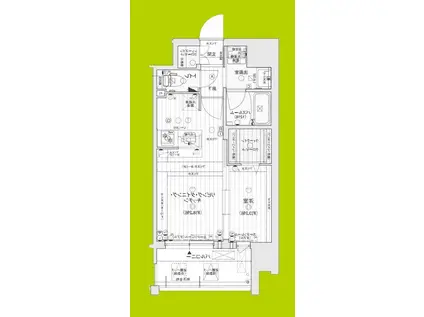レオンコンフォート九条アルバ(1LDK/12階)の間取り写真