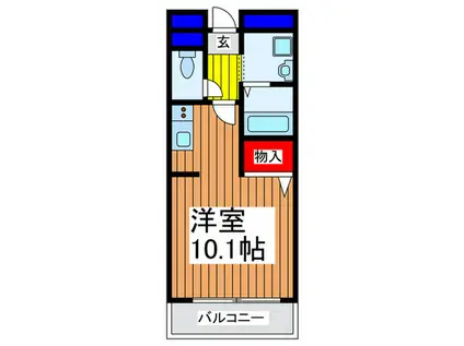 ドルチェ パートリオ(ワンルーム/2階)の間取り写真