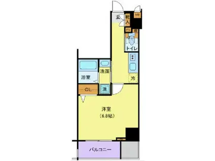 ハーモニーレジデンス池袋ウエストゲート(1K/5階)の間取り写真