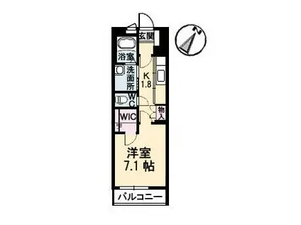 メゾン・ラ・ポルト(1K/3階)の間取り写真