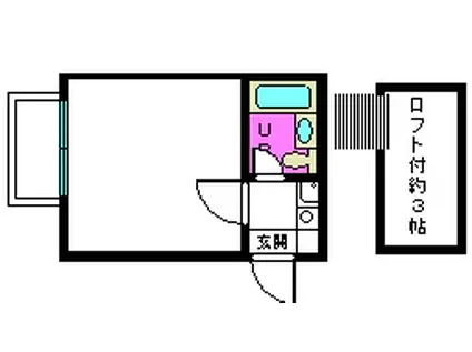 ピア舞浜(1K/2階)の間取り写真