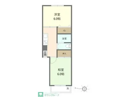 麻布ローヤルコーポ(2K/5階)の間取り写真