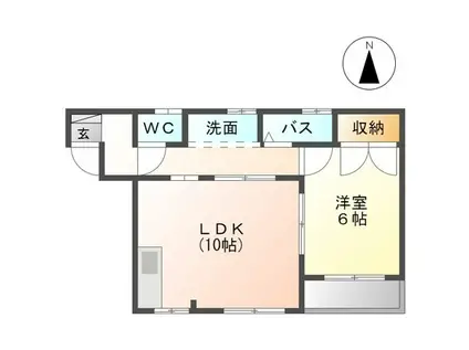 コーポ堀江(2K/2階)の間取り写真