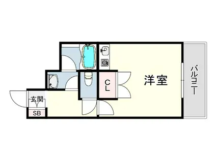 元町MGレヂデンス3(1K/11階)の間取り写真