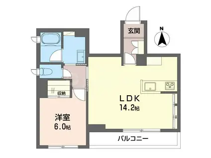 グランヒルズ コート(1LDK/3階)の間取り写真