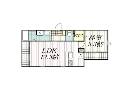 パレスINARI(1LDK/1階)の間取り写真