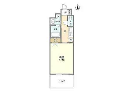 エルメディオ千種(1K/8階)の間取り写真