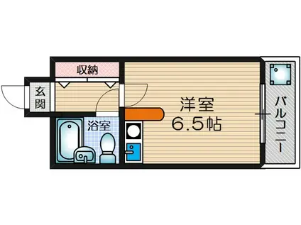 ビクトリア茨木(ワンルーム/3階)の間取り写真