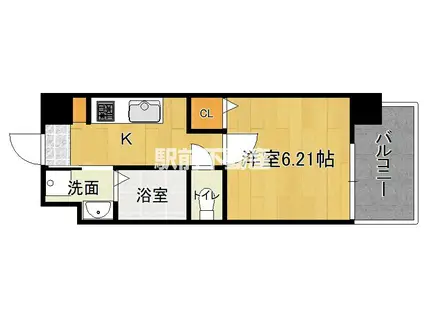 RUPIEレジデンス九大学研都市II(1K/2階)の間取り写真