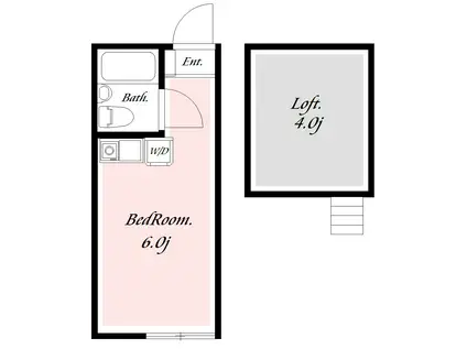 ユナイト大倉山レイナーワイス(ワンルーム/1階)の間取り写真