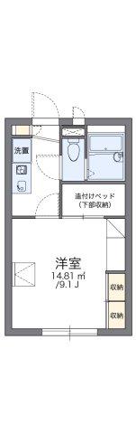 レオパレス東山台II(1K/2階)の間取り写真