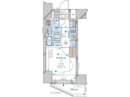 コンシェリア大崎 CROSSIA(1K/12階)の間取り写真