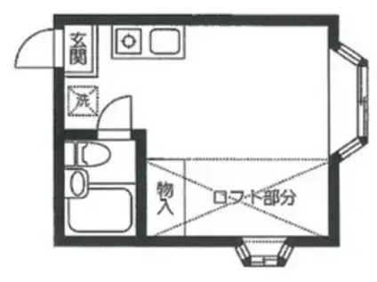 ラスカサス下高井戸(1K/2階)の間取り写真