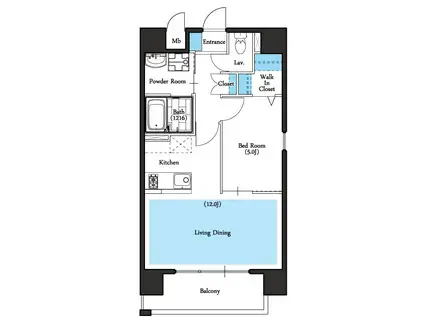 PARK RIBLANC(1LDK/10階)の間取り写真