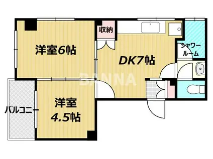 相生橋ビル(2DK/2階)の間取り写真