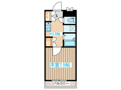 スライブV(1K/3階)の間取り写真