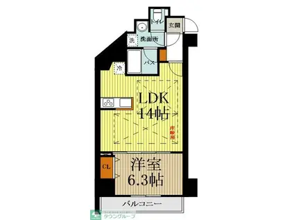 ラグゼナ八王子南町(1LDK/2階)の間取り写真