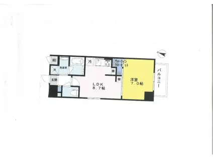 メルヴェーユイイダ北園(1LDK/1階)の間取り写真