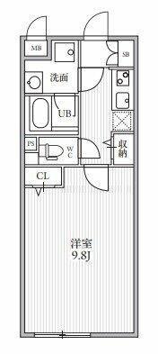 THE PALMS大島(1K/3階)の間取り写真