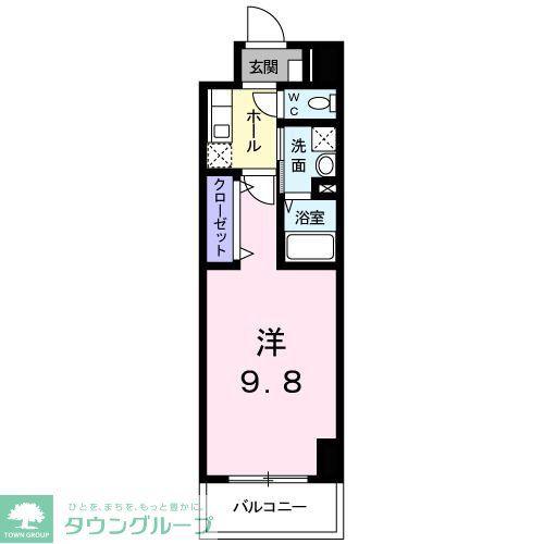 グリシーヌT(1K/6階)の間取り写真