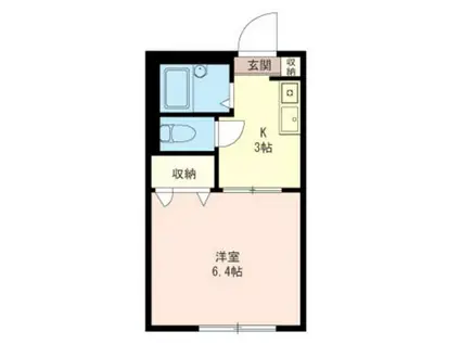 コーポ116(1K/1階)の間取り写真