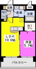 アルティメゾン博多(1LDK/3階)の間取り写真
