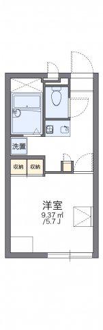 レオパレス椎の実5(1K/1階)の間取り写真
