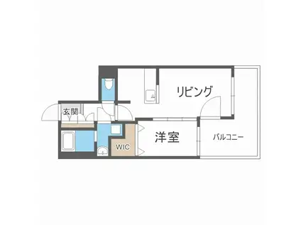 MOCA(1LDK/1階)の間取り写真