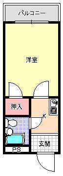 レガーレ駒川(1K/2階)の間取り写真
