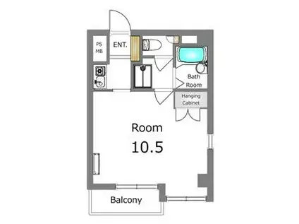 OHDOHRI HEIGHTS(1K/7階)の間取り写真
