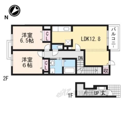 サンレミアニメ―ト(2LDK/2階)の間取り写真