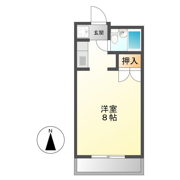 アーバンライフ616(ワンルーム/1階)の間取り写真