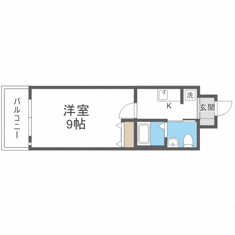 リアライズ住之江公園(1K/3階)の間取り写真