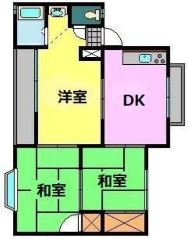 メゾン沖村(3DK/1階)の間取り写真