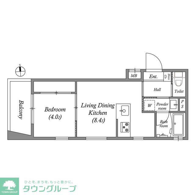 GRANDUO高円寺III(1LDK/3階)の間取り写真