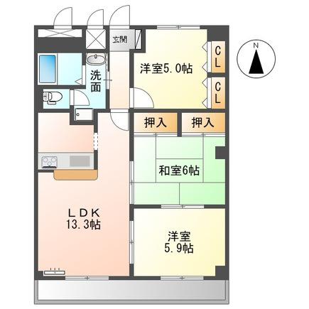 エル21(3LDK/6階)の間取り写真