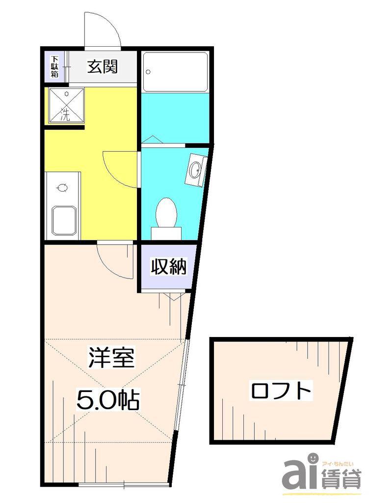 フォレストタウンY(1K/1階)の間取り写真