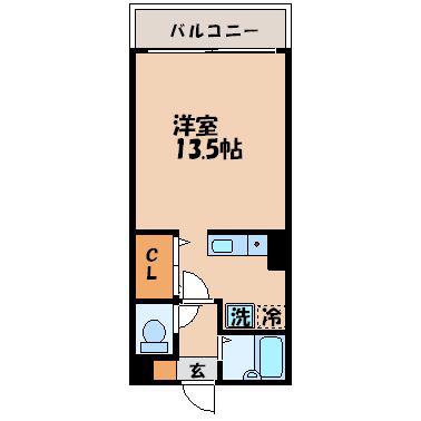 クオーレ中川(ワンルーム/3階)の間取り写真