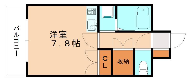 カノックスビラ(1K/4階)の間取り写真