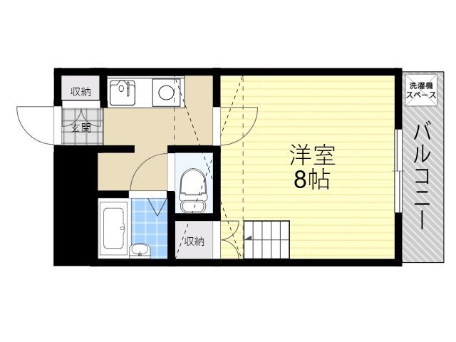 エステート明和2(1K/1階)の間取り写真