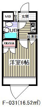 ダイニチ館31(1K/3階)の間取り写真