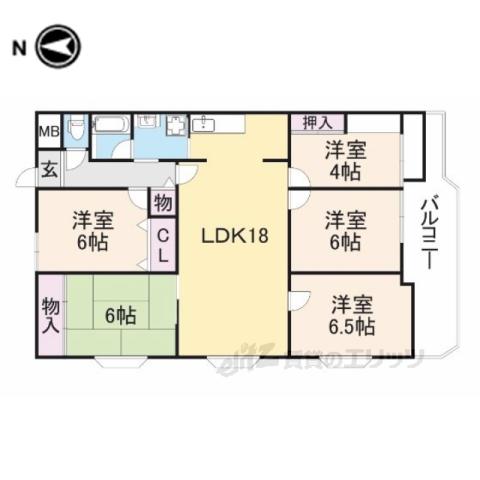 キャピタル新大宮(5LDK/2階)の間取り写真