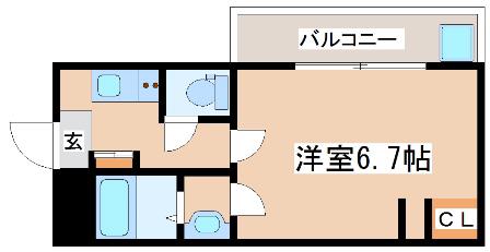 サン藤江(1K/1階)の間取り写真