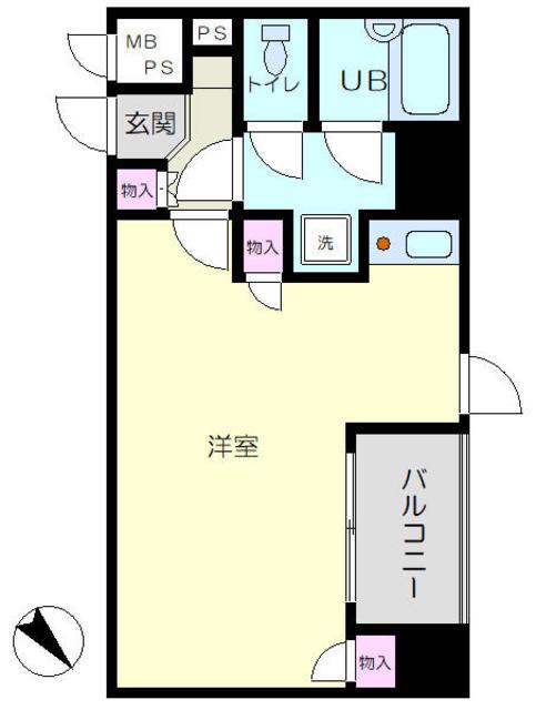 コスモ東向島(ワンルーム/13階)の間取り写真