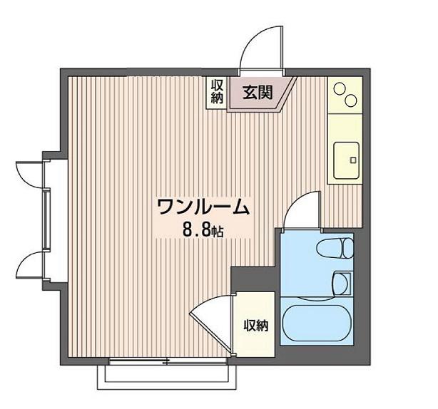 コート白山(ワンルーム/2階)の間取り写真