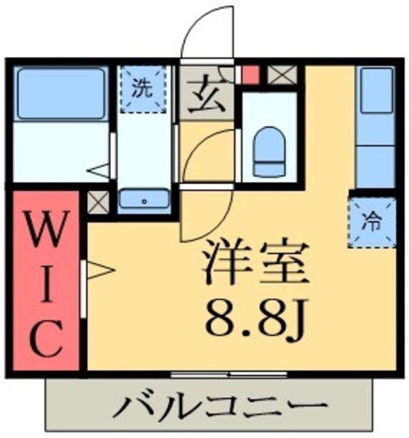 セジュールホンダC(ワンルーム/1階)の間取り写真